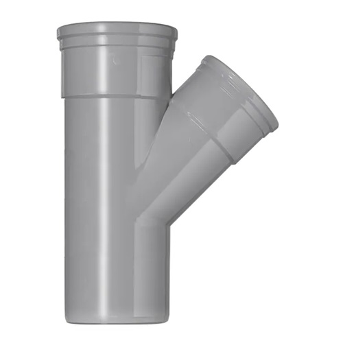 T-Stuk 45º 125mm x 110mm 2 x Manchet, 1 x Spie